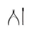 Professional cuticle pusher and cutter duo